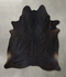 Solid Black XX-Large Brazilian Cowhide Rug 8'1