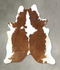 Brown and White XX-Large Brazilian Cowhide Rug 7'6
