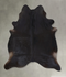 Solid Black XX-Large Brazilian Cowhide Rug 8'0