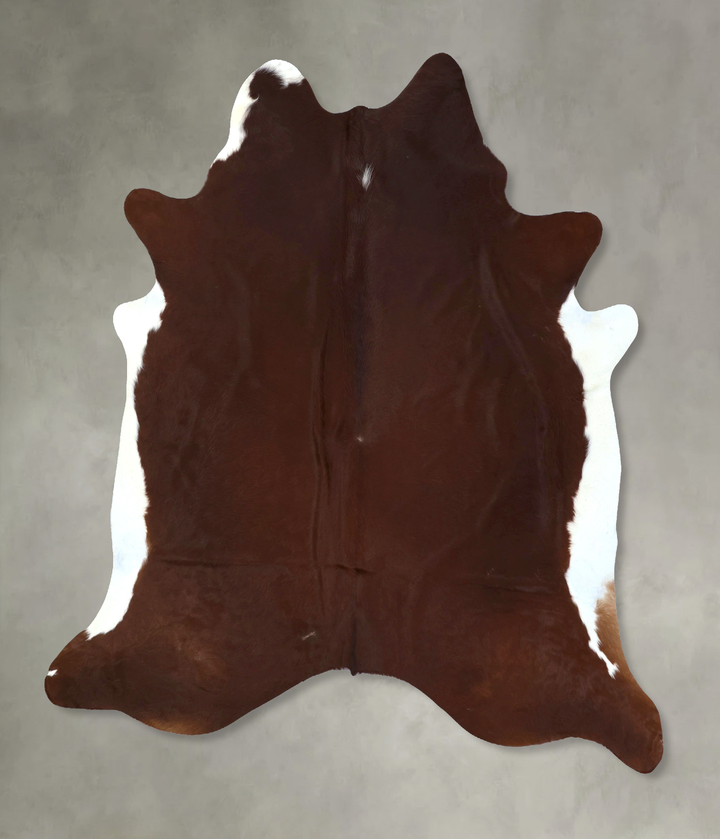 Brown and White Regular XX-Large Brazilian Cowhide Rug 7'11"H x 7'0"W #B20982 by Hudson Hides