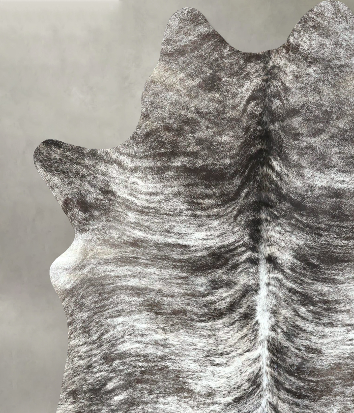 Grey Brindle X-Large Brazilian Cowhide Rug 7'3"H x 5'11"W #B21086 by Hudson Hides