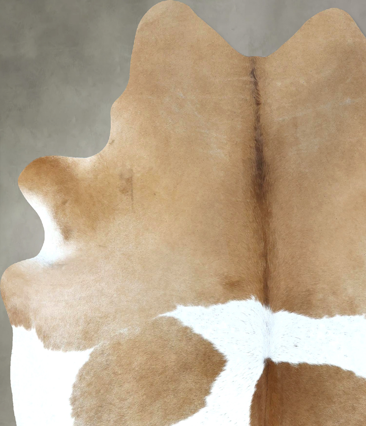 Brown and White X-Large Brazilian Cowhide Rug 7'4"H x 5'11"W #B21115 by Hudson Hides