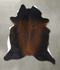 Chocolate and White X-Large Brazilian Cowhide Rug 7'0