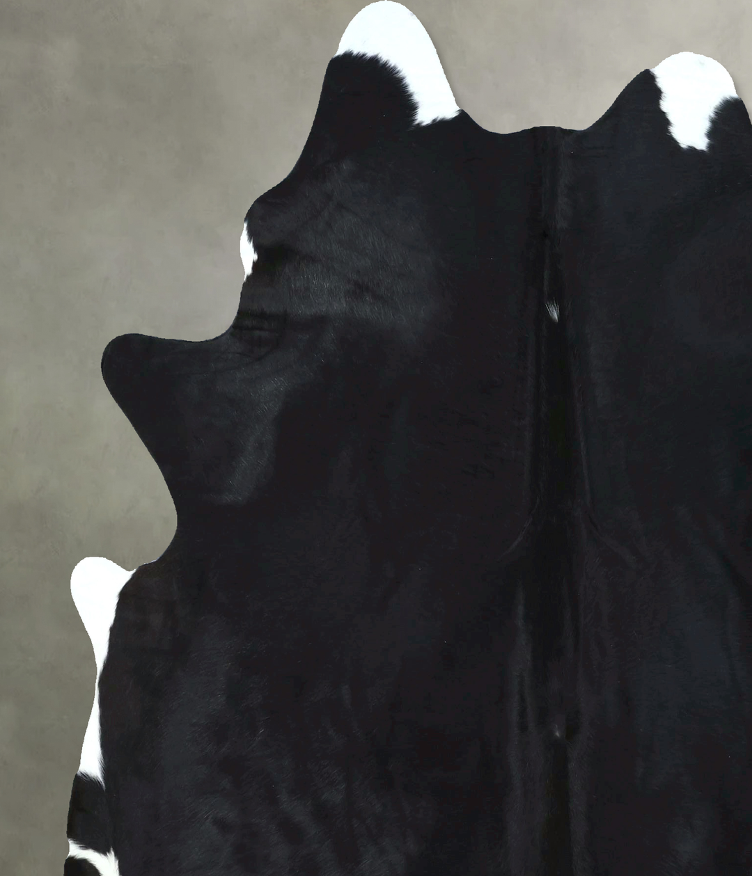 Black and White X-Large Brazilian Cowhide Rug 7'1"H x 6'0"W #B21150 by