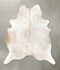 Beige Large Brazilian Cowhide Rug 6'11