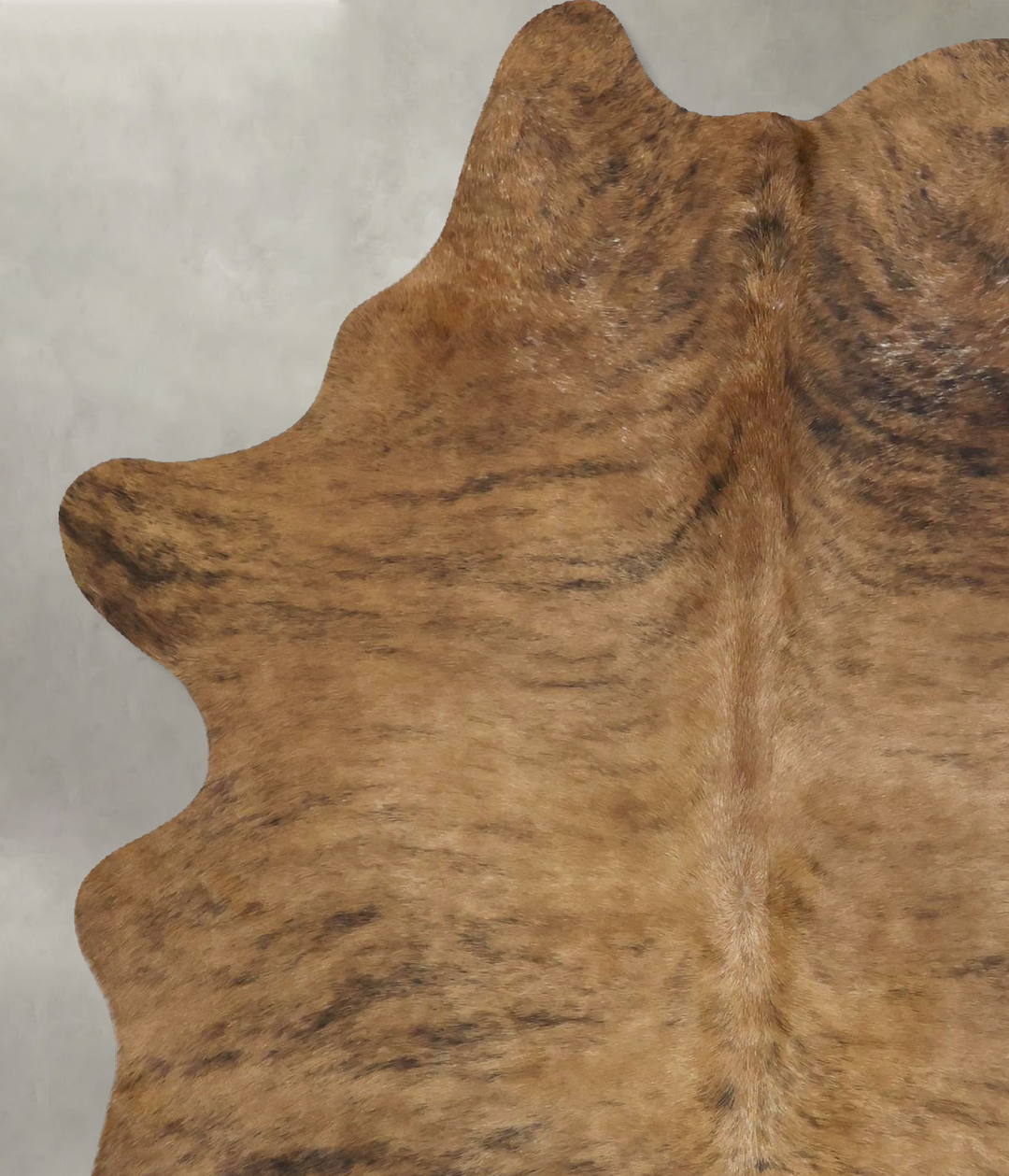 Light Brindle Large Brazilian Cowhide Rug 6'5"H x 4'10"W #B21167 by Hu