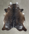 Salt and Pepper Brown Large Brazilian Cowhide Rug 6'7