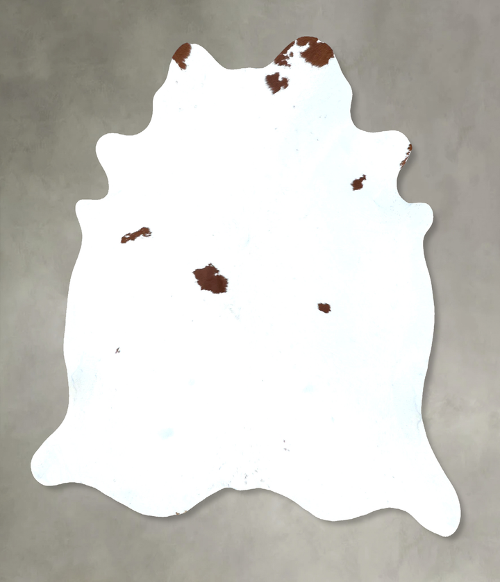 Brown and White Regular X-Large Brazilian Cowhide Rug 6'8"H x 6'4"W #B21283 by Hudson Hides