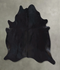 Solid Black XX-Large Brazilian Cowhide Rug 8'2