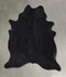Solid Black XX-Large Brazilian Cowhide Rug 8'1
