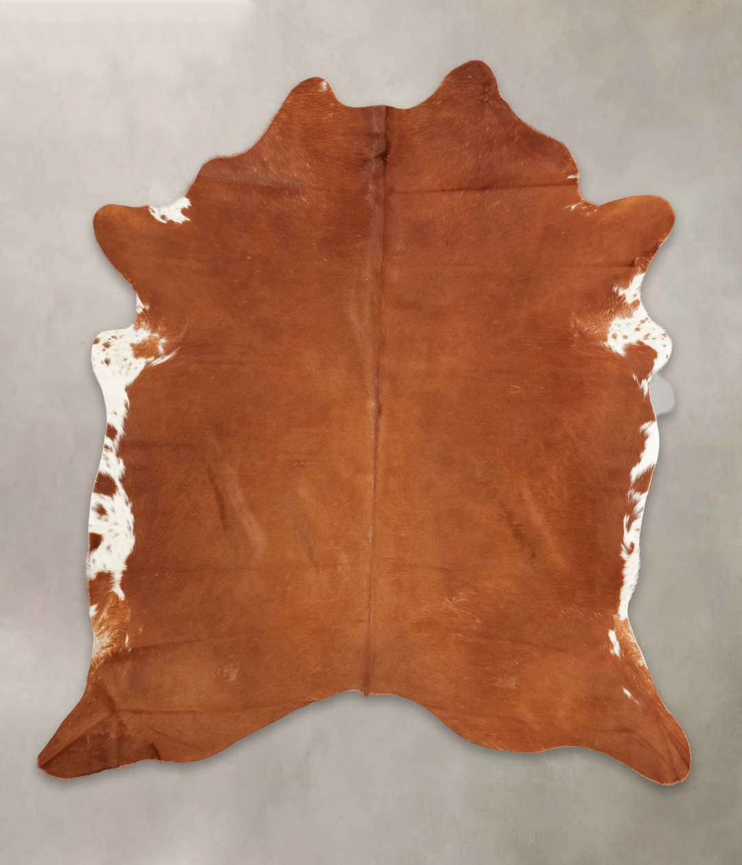 Brown and White Regular X-Large Brazilian Cowhide Rug 7'5"H x 6'6"W #B