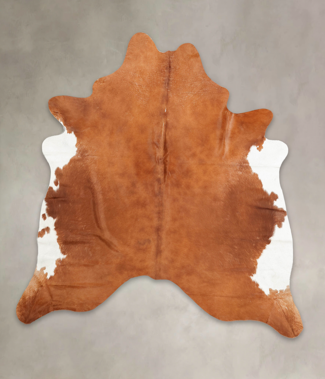 Brown and White Regular XX-Large Brazilian Cowhide Rug 7'7"H x 7'0"W #