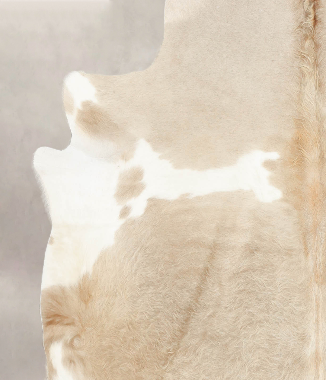 Beige and White X-Large Brazilian Cowhide Rug 6'9"H x 6'4"W #B2315 by