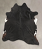 Solid Black XX-Large Brazilian Cowhide Rug 8'2