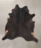 Solid Black XX-Large Brazilian Cowhide Rug 8'1