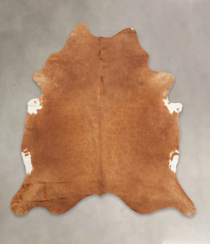 Brown and White Regular XX-Large Brazilian Cowhide Rug 7'11"H x 7'4"W #B2963 by Hudson Hides