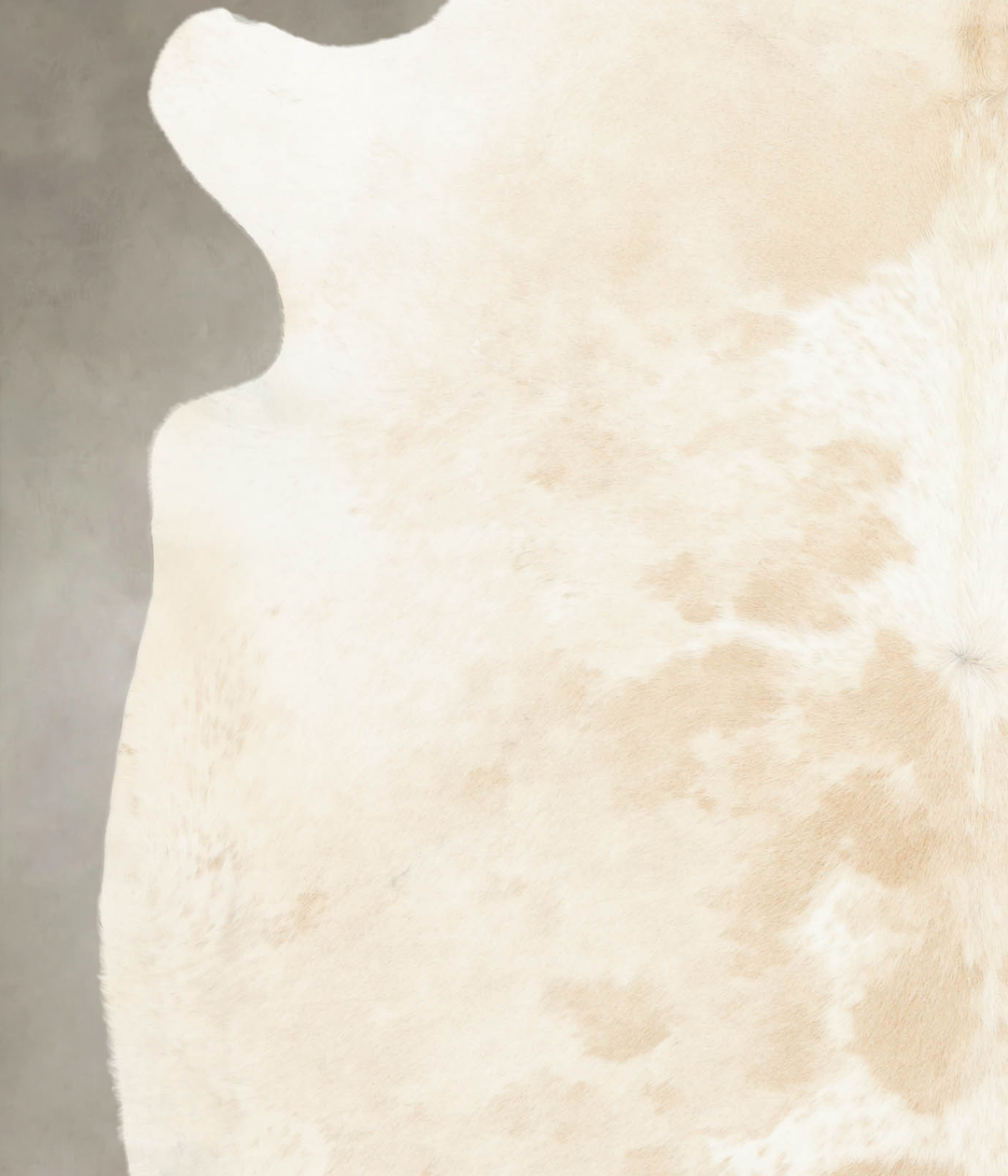 Beige and White XX-Large Brazilian Cowhide Rug 7'5"H x 7'1"W #B3282 by