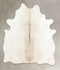 Ivory with Beige XX-Large Brazilian Cowhide Rug 7'9