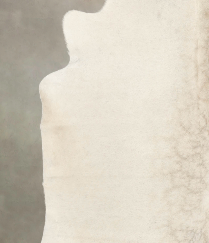 Ivory with Beige X-Large Brazilian Cowhide Rug 6'2"H x 6'7"W #B4181 by Hudson Hides