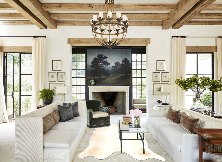 Palomino XX-Large Brazilian Cowhide Rug 7'7"H x 6'11"W #B4543 by Hudson Hides