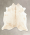 Ivory with Beige X-Large Brazilian Cowhide Rug 7'1