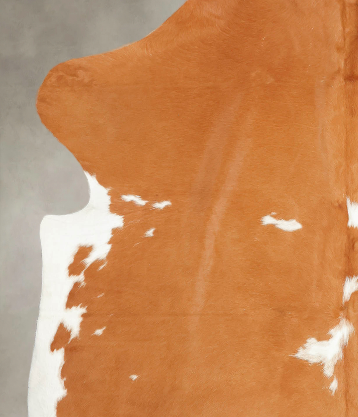 Beige and White X-Large European Cowhide Rug 7'9"H x 6'4"W #B5679 by Hudson Hides