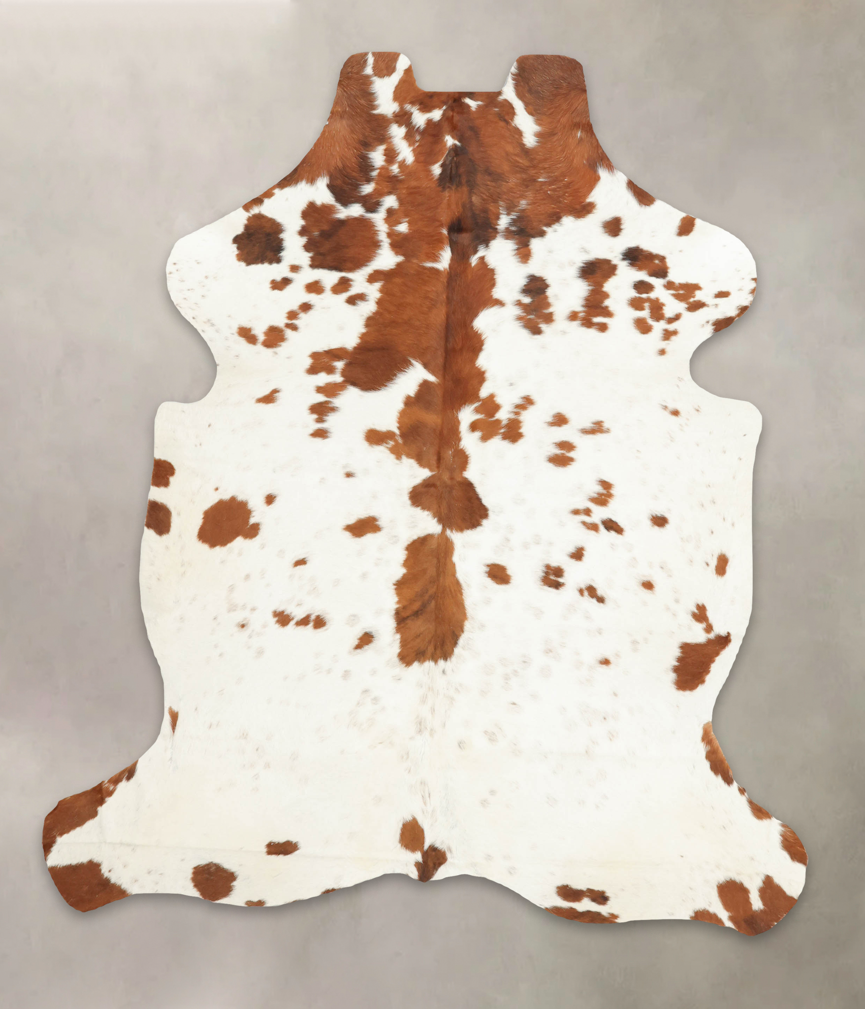 Brown and White Cowhide Rug #B6281