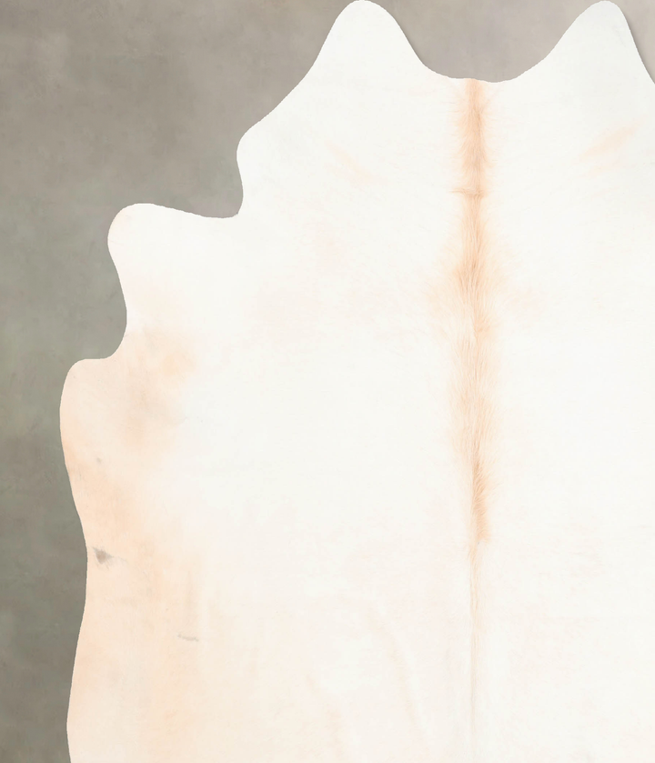 Ivory with Beige XX-Large Brazilian Cowhide Rug 7'9"H x 7'1"W #B6563 by Hudson Hides