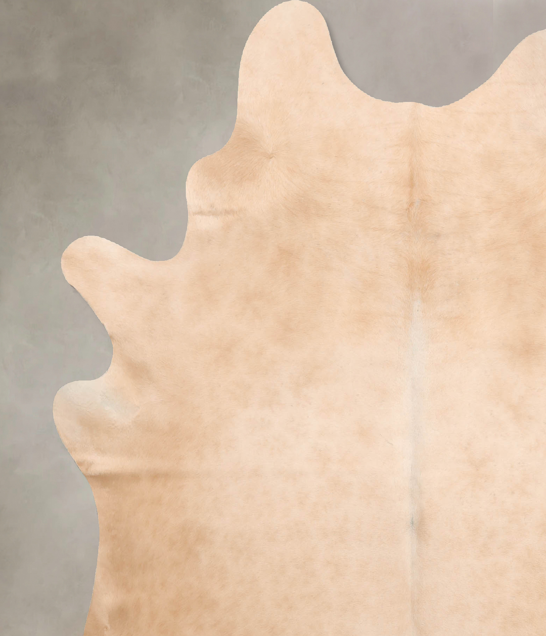 Beige X-Large Brazilian Cowhide Rug 7'1"H x 6'1"W #B6713 by Hudson Hid