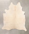 Ivory with Beige X-Large Brazilian Cowhide Rug 7'7