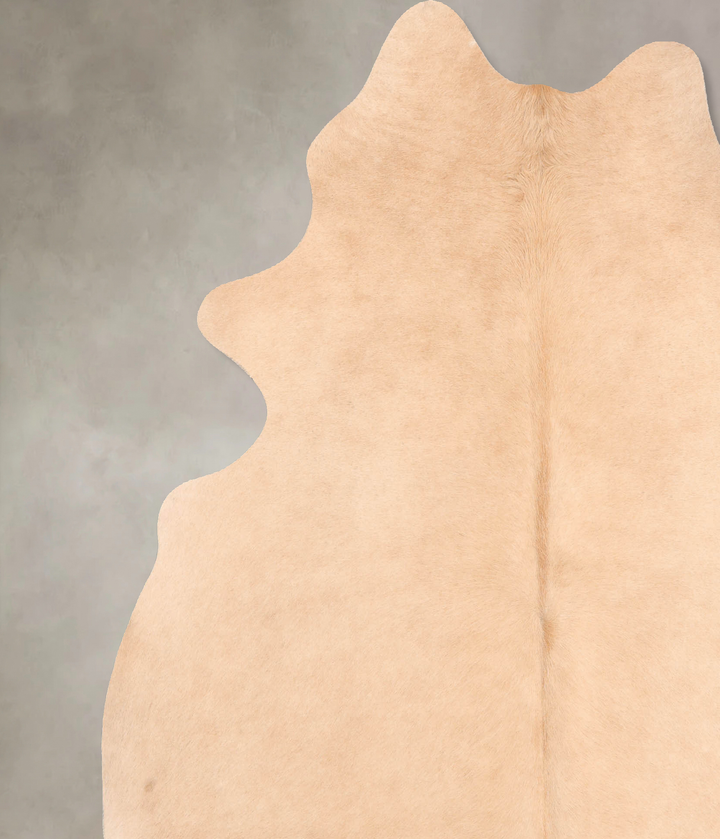 Beige X-Large Brazilian Cowhide Rug 7'4"H x 6'6"W #B6994 by Hudson Hides