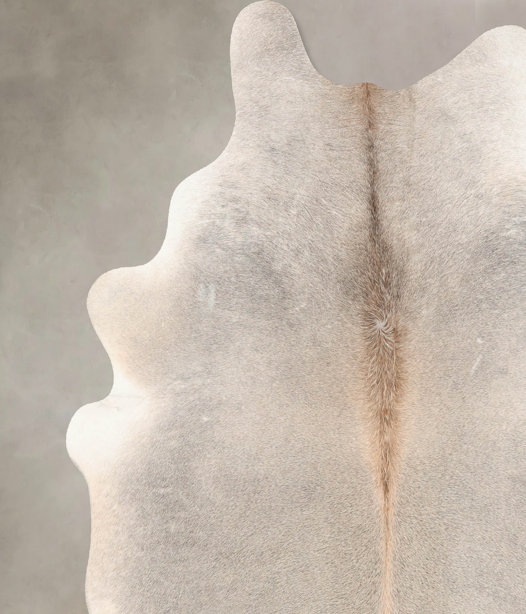 Grey with Beige X-Large Brazilian Cowhide Rug 7'10"H x 6'1"W #B7327 by