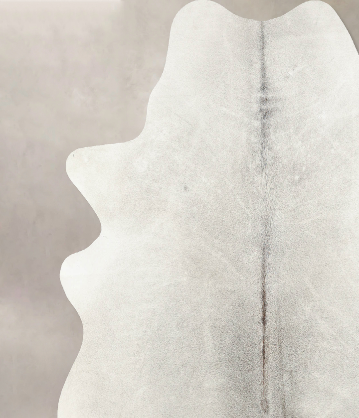 Light Grey X-Large Brazilian Cowhide Rug 7'1"H x 6'4"W #B7851 by Hudson Hides