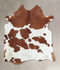 Brown and White XX-Large Brazilian Cowhide Rug 7'10
