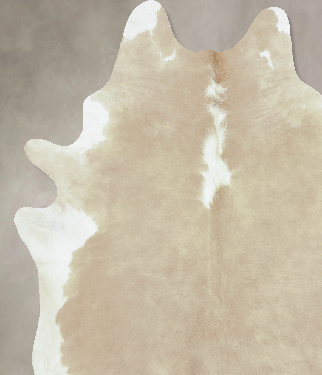 Beige and White X-Large Brazilian Cowhide Rug 7'7"H x 6'4"W #B8829 by