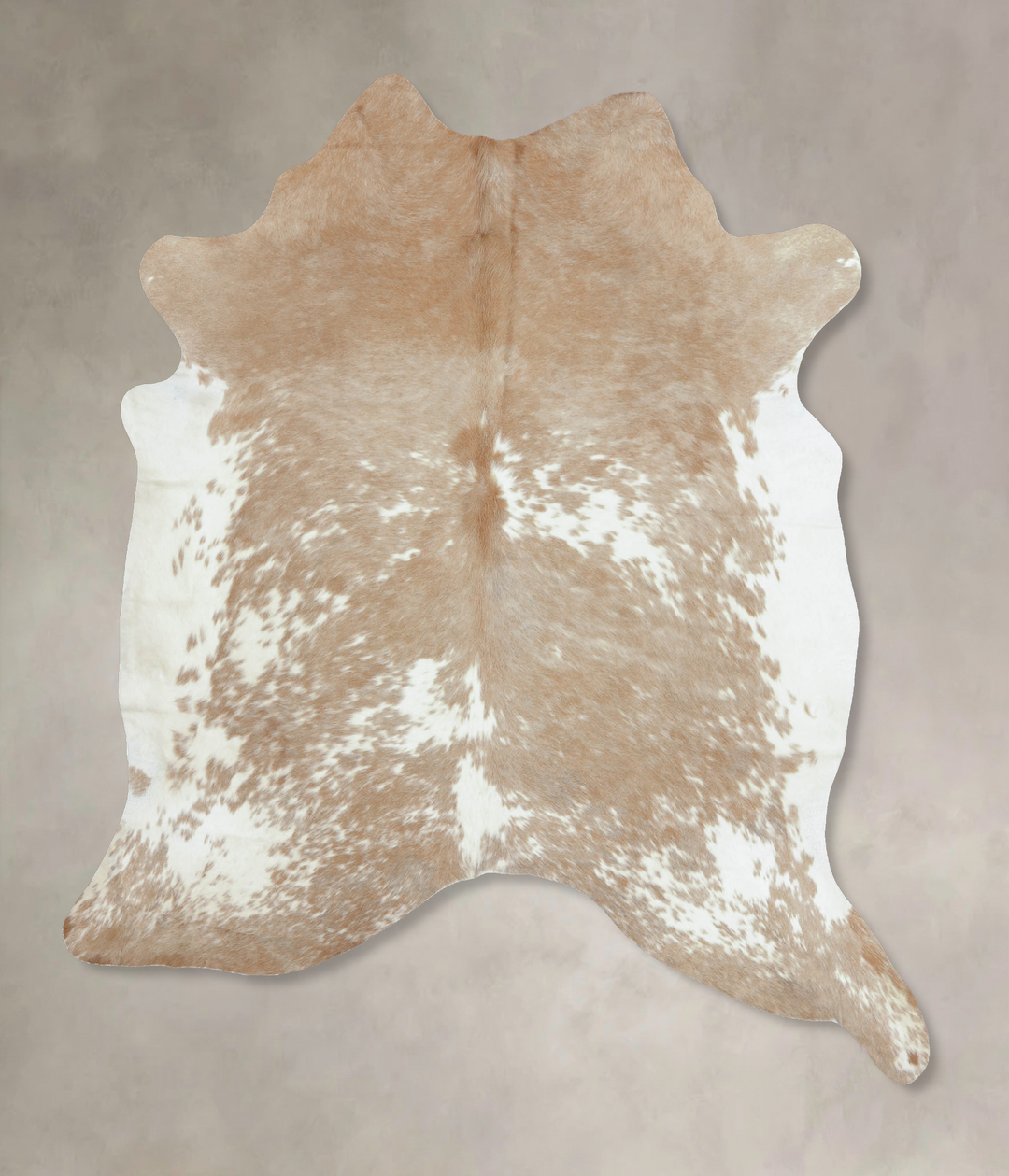 Beige and White XX-Large Brazilian Cowhide Rug 8'3"H x 6'11"W #B8857 b