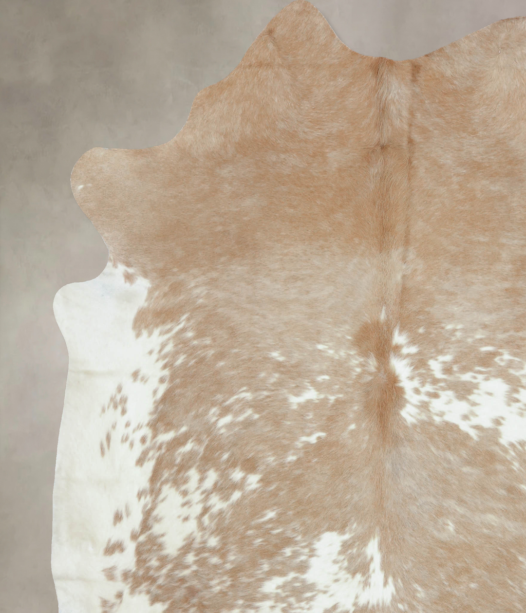 Beige and White XX-Large Brazilian Cowhide Rug 8'3"H x 6'11"W #B8857 b