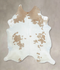 Beige and White XX-Large Brazilian Cowhide Rug 7'10