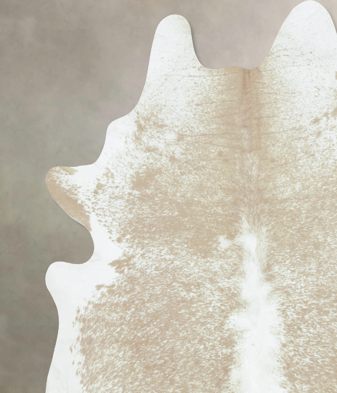 Beige and White XX-Large Brazilian Cowhide Rug 8'4"H x 6'11"W #B9140 b