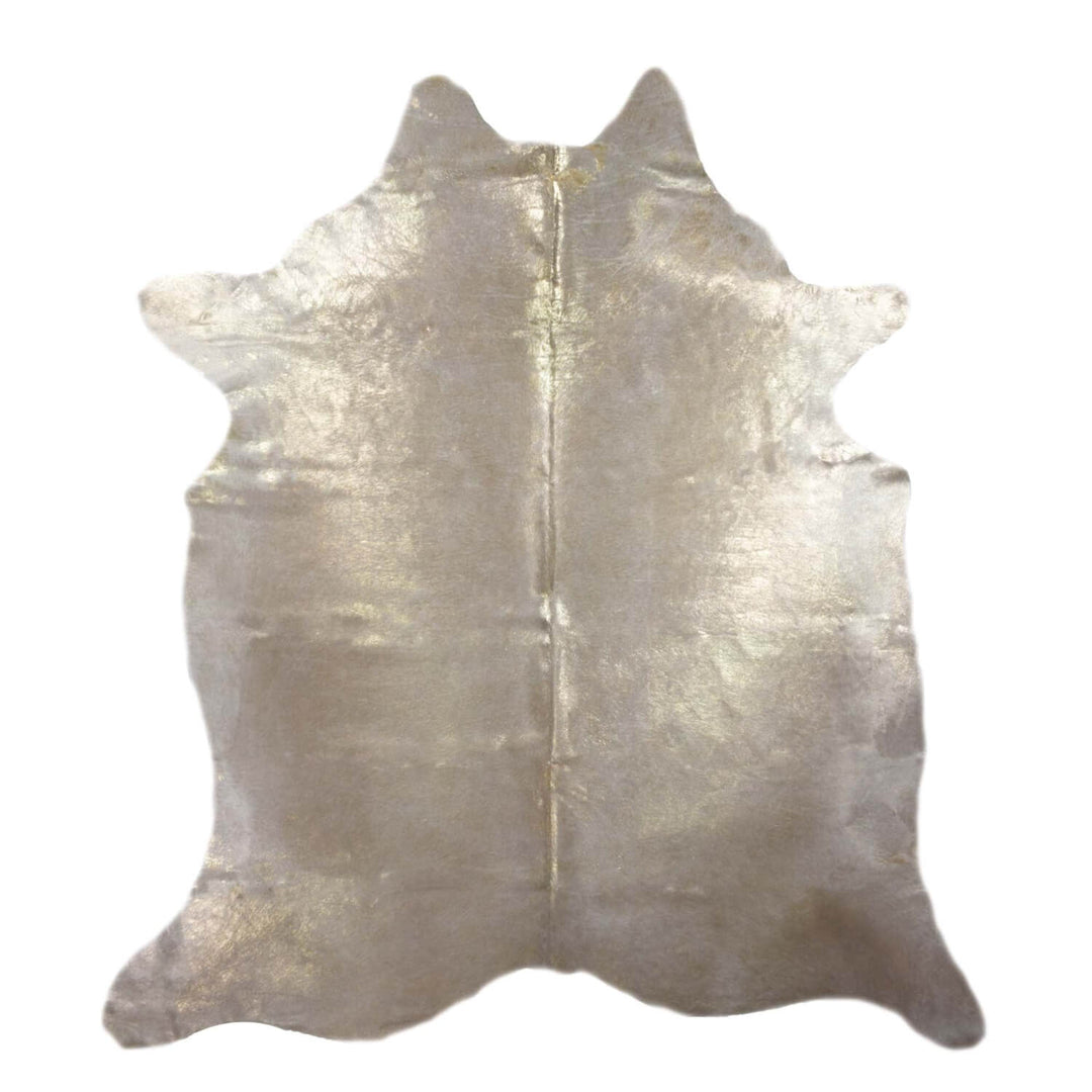 Champagne with Gold Frost X-Large Brazilian Cowhide Rug 6'0H x 7'5 W #