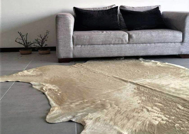 Champagne Brazilian Cowhide Rug