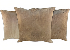Taupe Cowhide Pillows