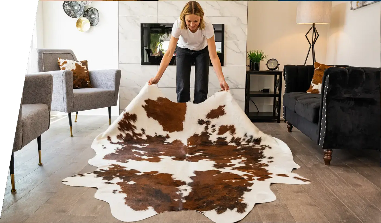 PICK THE EXACT COWHIDE RUG  FOR YOUR HOME