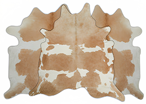 Beige & White Cowhide Rugs