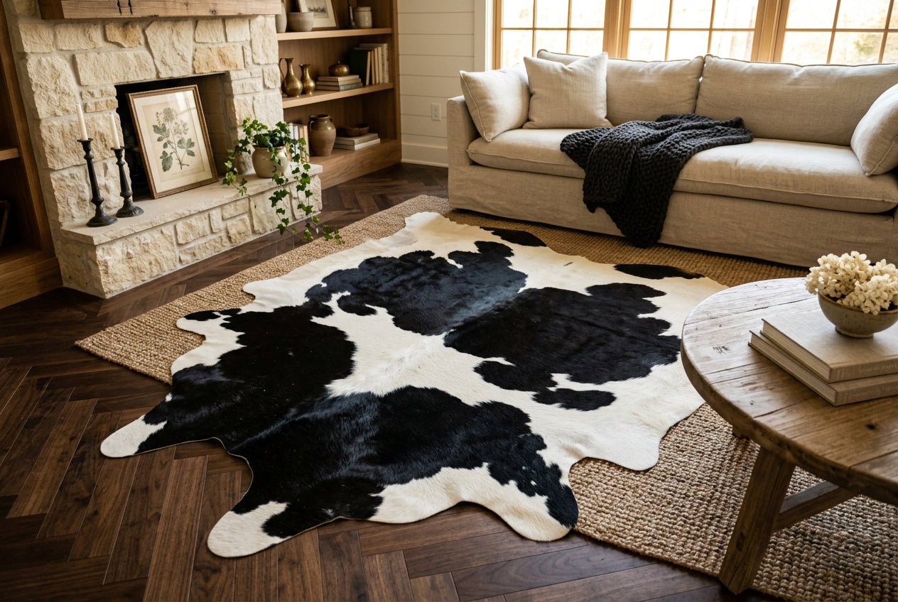 Black and White Cowhide Rugs