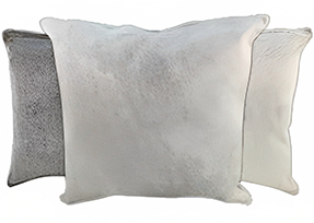 Grey Cowhide Pillows