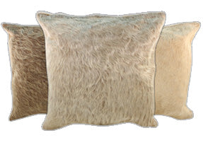 Champagne Cowhide Pillows