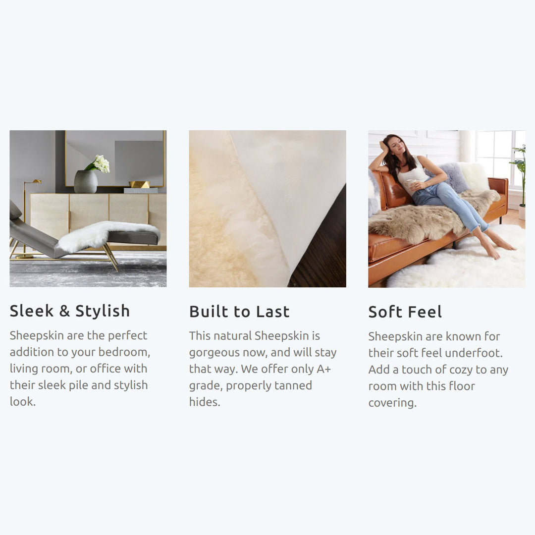 White Tibetan Lamb Single Sided Pillow 16" x 16" by Hudson Hides