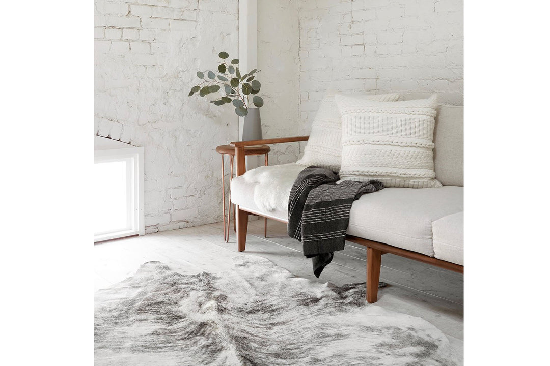 Grey Brindle Brazilian Cowhide Rug