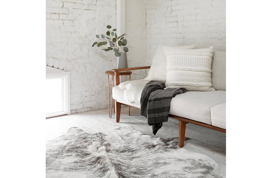 Grey Brindle Brazilian Cowhide Rug